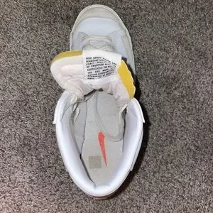 Shoes | Orange Check Nike Blazers Used But Are In Good 